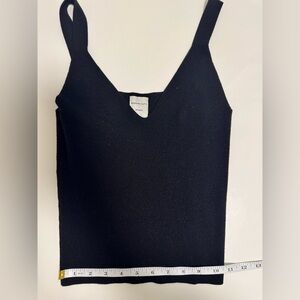 Massimo Dutti Black Wool Camisole Top